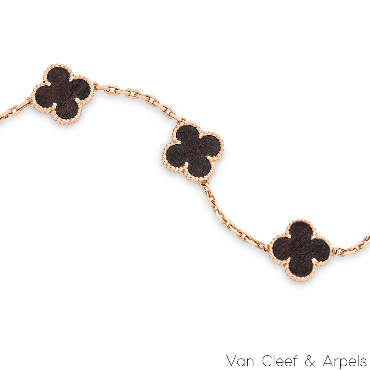 Van Cleef & Arpels Limited Edition Letterwood Vintage Alhambra Bracelet